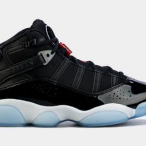 JORDAN 6 RINGS LIFESTYLE SHOES,Black Gym Red Size 11